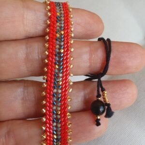 Bracelet en perles de verre miyuki delica 11/0 tissées à la main